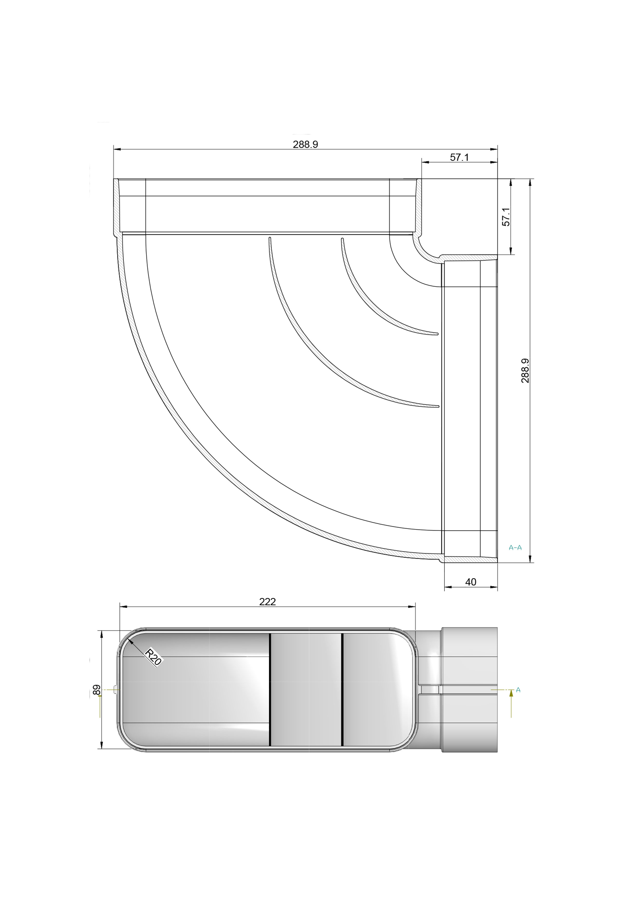 Elica KIT0121004 (222х89) Габаритные размеры