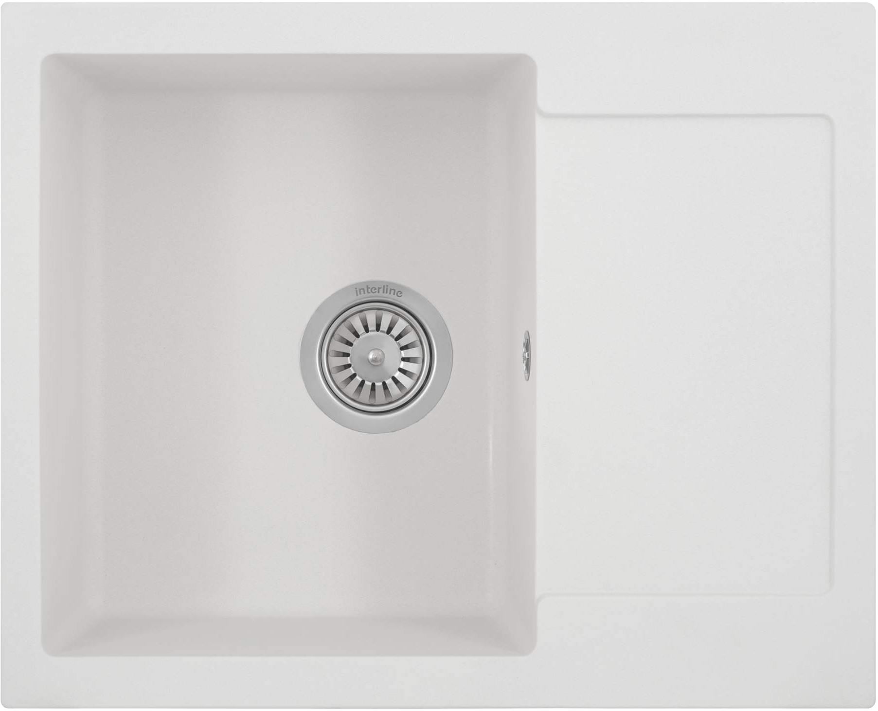 Кухонна мийка довжина 500 мм Interline Polo White