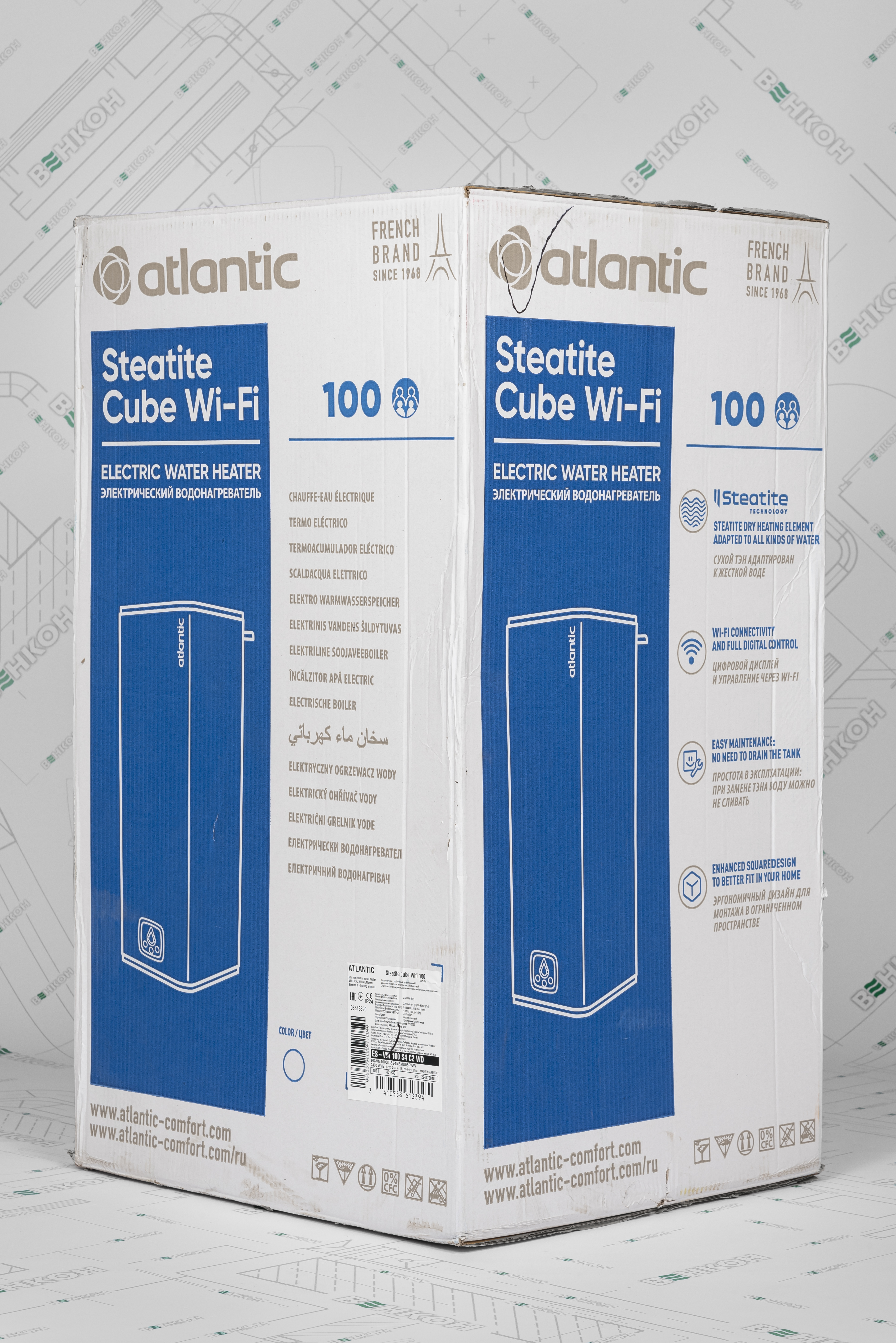 товарна одиниця Atlantic Steatite Cube WI-FI ES-VM 100 S4 C2 WD (2400W) white - фото 15