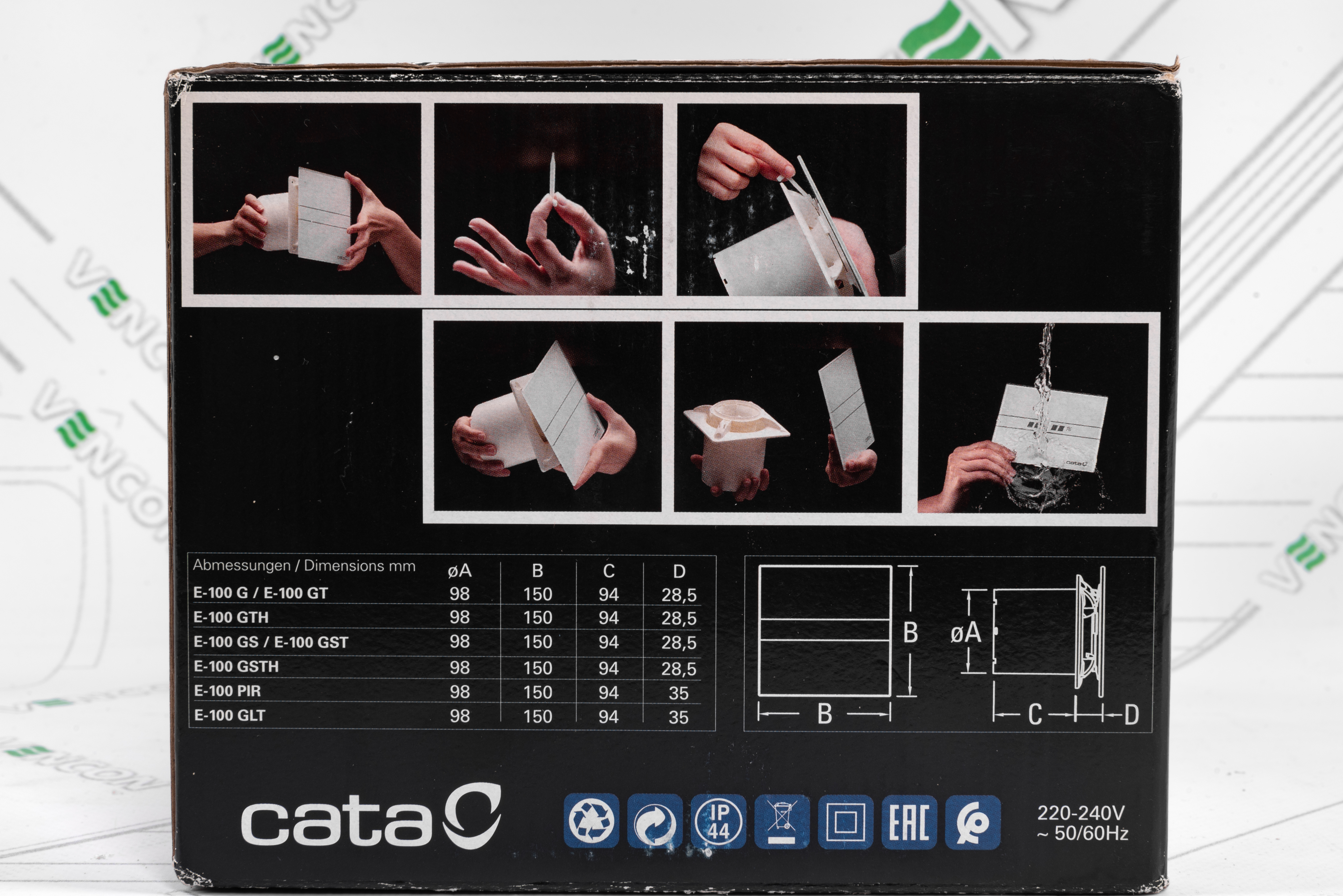 Вытяжной вентилятор Cata E-100 GST характеристики - фотография 7