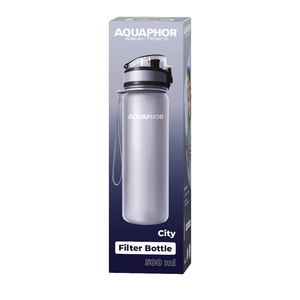 Фільтр-пляшка Aquaphor Сіті Сірий ціна 479.00 грн - фотографія 2
