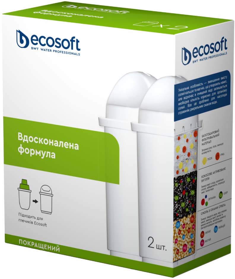 Картридж Ecosoft от органических соединений Ecosoft CRVK2NECO (улучшенный) 2шт.