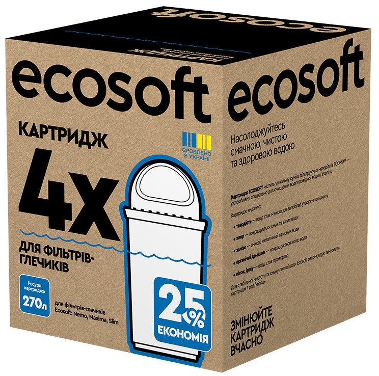 Картридж для фильтра Ecosoft CRVK4ECO (улучшенный) 4шт.