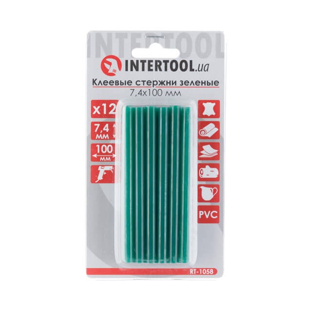 Купити комплект клейових стрижнів Intertool RT-1058 (7.4мм*100мм, 12шт.) в Чернівцях