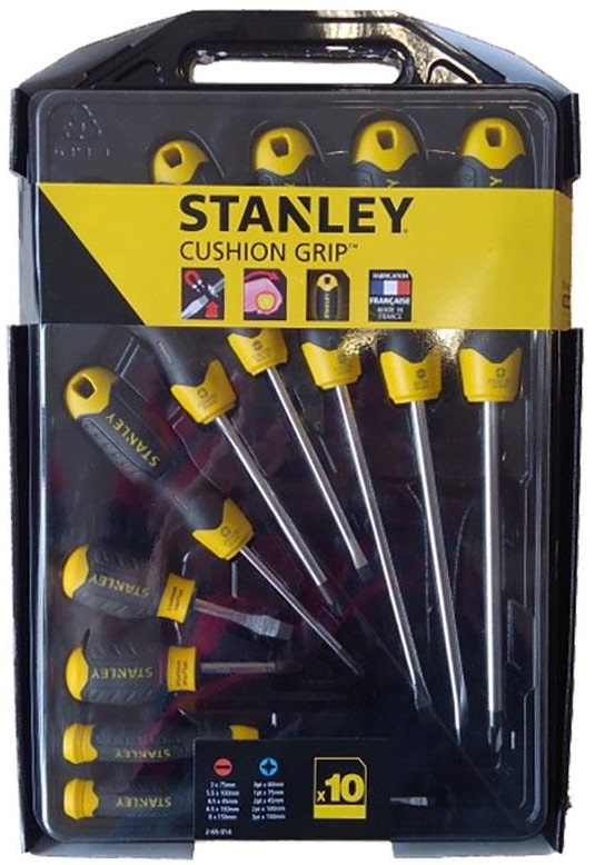 Купить набор отверток Stanley Cushion Grip SL/PH, 10шт. (2-65-005) в Львове