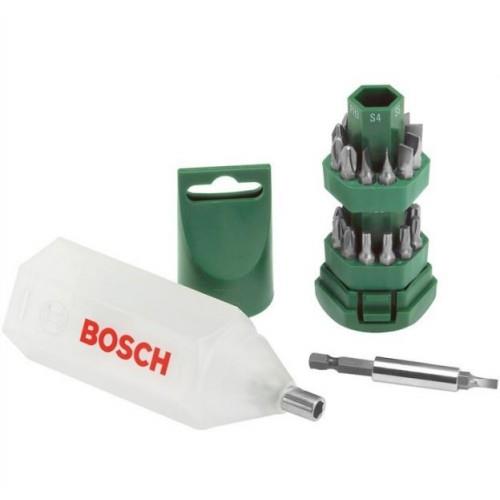 Цена отверточная насадка (бита) Bosch 24 шт + магнитный держатель (2.607.019.503) в Киеве