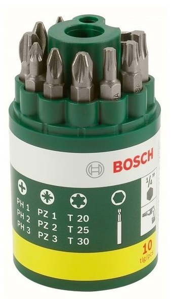 Отверточная насадка (бита) Bosch 9 шт. и универсальный держатель (2.607.019.452) цена 257.00 грн - фотография 2
