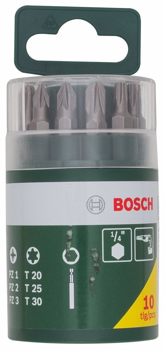 Викруткова насадка (біта) Bosch 9шт. та універсальний тримач (2.607.019.452) в інтернет-магазині, головне фото