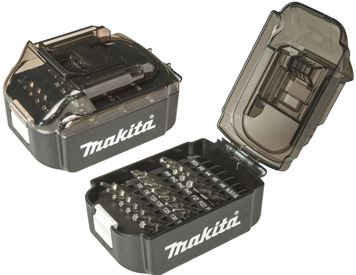 Инструкция отверточная насадка (бита) Makita в футляре формы батареи LXT 21 шт (B-68323)