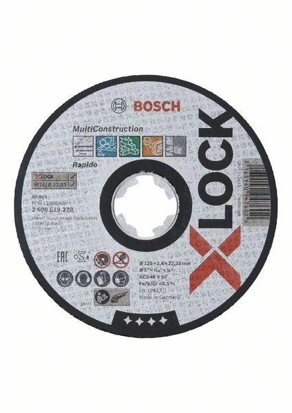 Отрезной диск 125 мм Bosch X-LOCK Multi Material