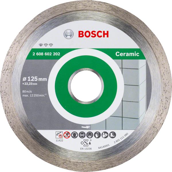 Характеристики круг відрізний Bosch Standard for Ceramic 125-22.23