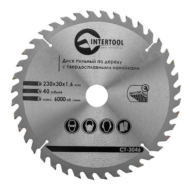 Отрезной диск 230 мм Intertool CT-3046