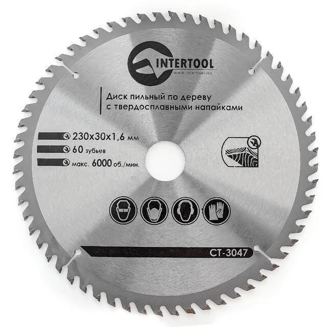 Характеристики отрезной диск 230 мм Intertool CT-3047