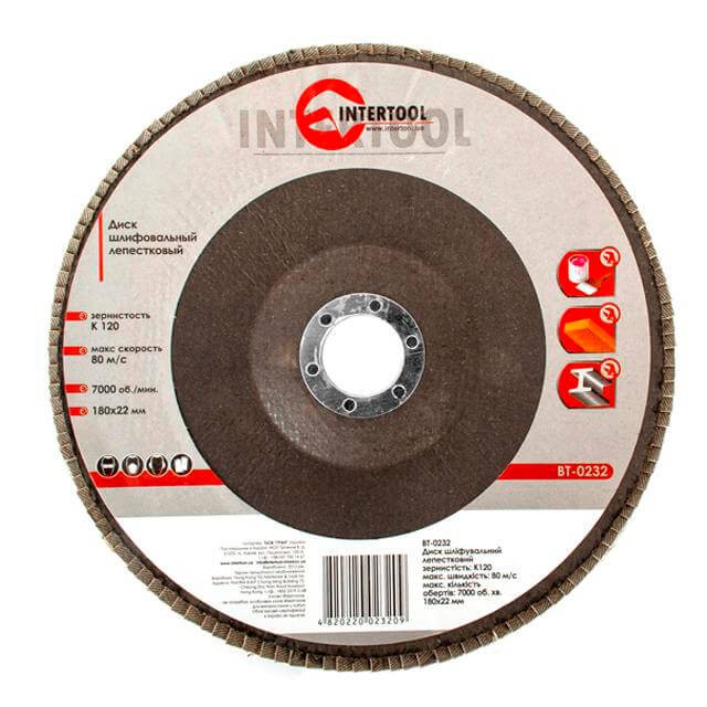 Диск шлифовальный лепестковый Intertool BT-0232 в интернет-магазине, главное фото