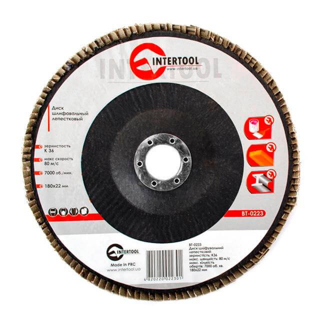 Диск шлифовальный лепестковый Intertool BT-0223 в интернет-магазине, главное фото