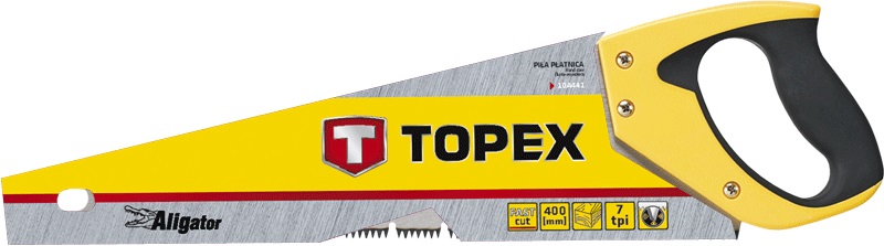 Ножівка по дереву Topex 10A441 400 мм, "Aligator", 7TPI (10A441) ціна 420 грн - фотографія 2