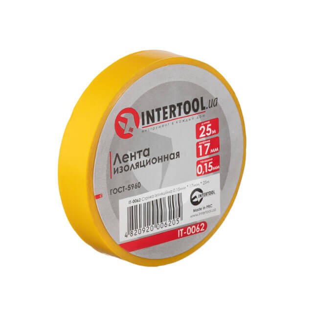 Стрічка ізоляційна Intertool IT-0062