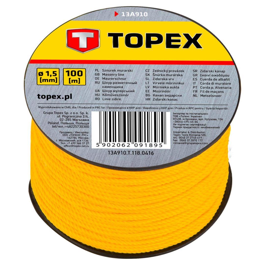 Інструкція шнур розмічальний Topex 13A910