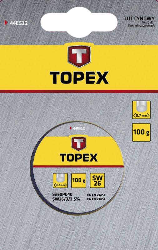 Припій для паяння Topex 44E512 ціна 491.00 грн - фотографія 2