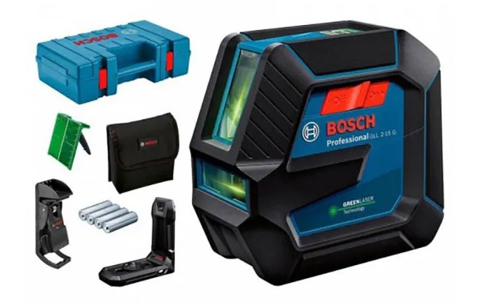 Лазерний нівелір Bosch GLL 2-15 G Professional в кейсі (0601063W02) ціна 10500 грн - фотографія 2