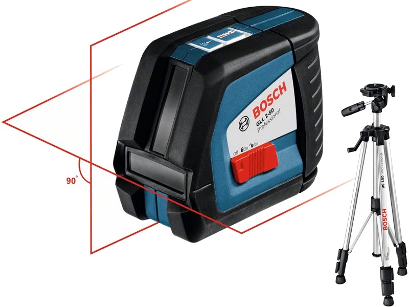 Лазерний нівелір Bosch GLL 2-50 + BT 150 + вкладка під L-Boxx в інтернет-магазині, головне фото