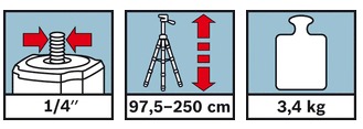 в продаже Штатив Bosch BT 250 (97-250 см) - фото 3