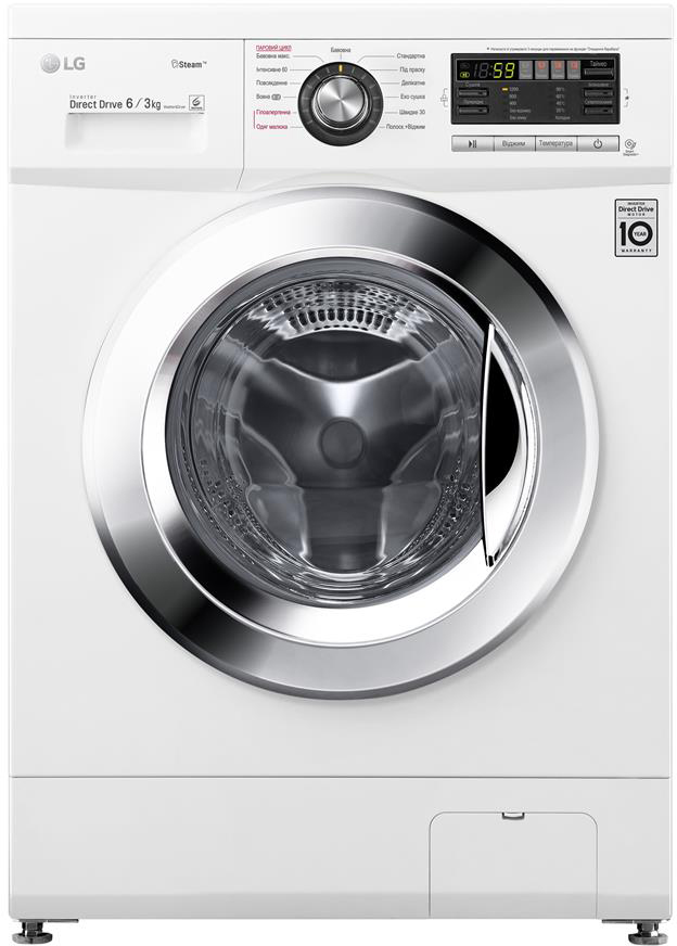 Повітряно-бульбашкова пральна машина LG F1296CDS3