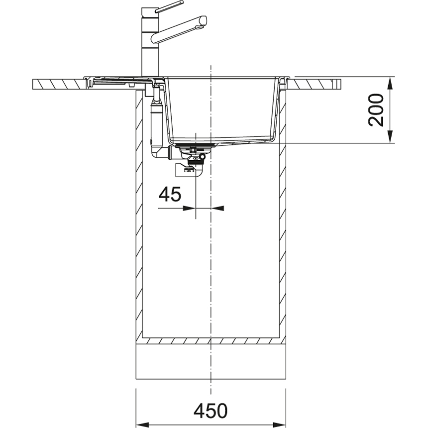 Franke Sirius S2D 611-62 [маскарпоне] (тектонайт) 143.0627.381 Габаритні розміри