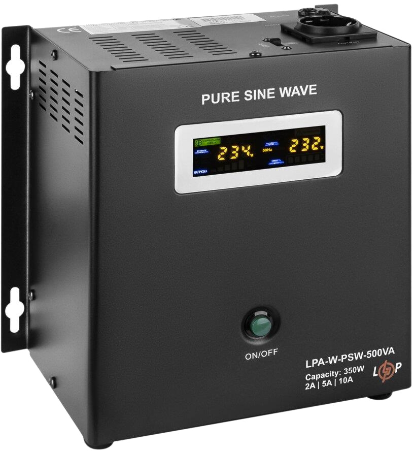 Комплект для резервного живлення LogicPower LPA-W-PSW-500VA + акумулятор AGM LPM 12V-26Ah (13587) ціна 6944 грн - фотографія 2