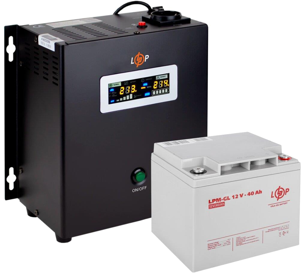 Комплект резервного живлення  LogicPower LPY-W-PSW-500VA+LP LiFePO4 12V-50Ah (14014) ціна 8998.00 грн - фотографія 2