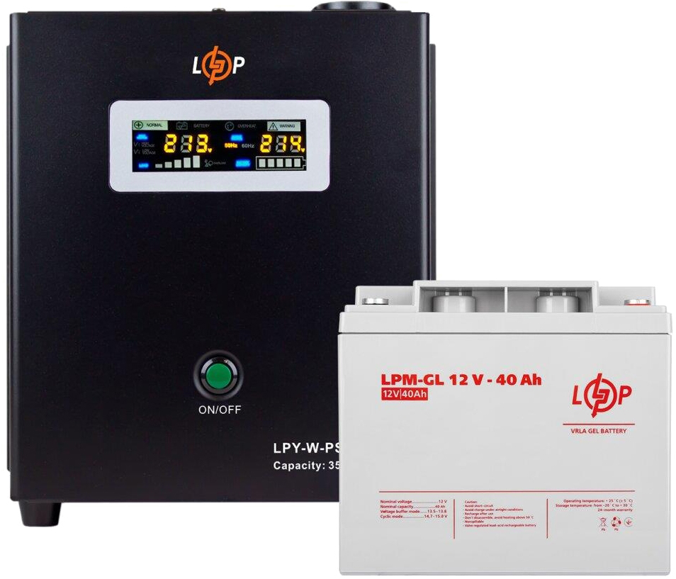 в продажу Комплект резервного живлення  LogicPower LPY-W-PSW-500VA+LP LiFePO4 12V-50Ah (14014) - фото 3