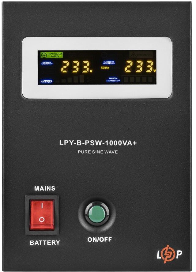 Комплект для резервного питания LogicPower LPY-B-PSW-1000VA + аккумулятор 80Ah (18890) цена 0 грн - фотография 2