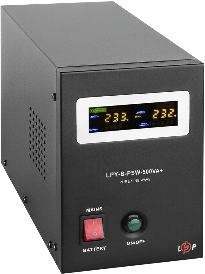 Комплект для резервного живлення LogicPower LPY-B-PSW-500VA + акумулятор AGM LPM 12V-65Ah (13588) ціна 6358 грн - фотографія 2