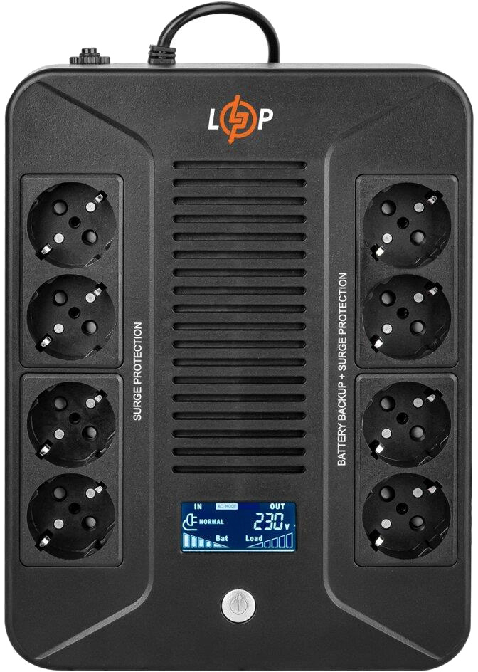 Джерело безперебійного живлення LogicPower UPS LP-UL600VA-8PS (360Вт) (16160)