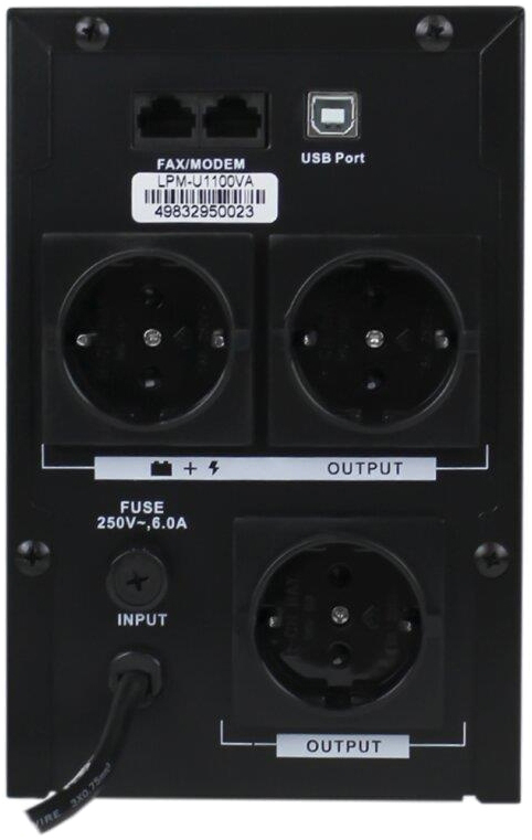 Джерело безперебійного живлення LogicPower UPS LPM-U1100VA (770Вт) (4983) характеристики - фотографія 7