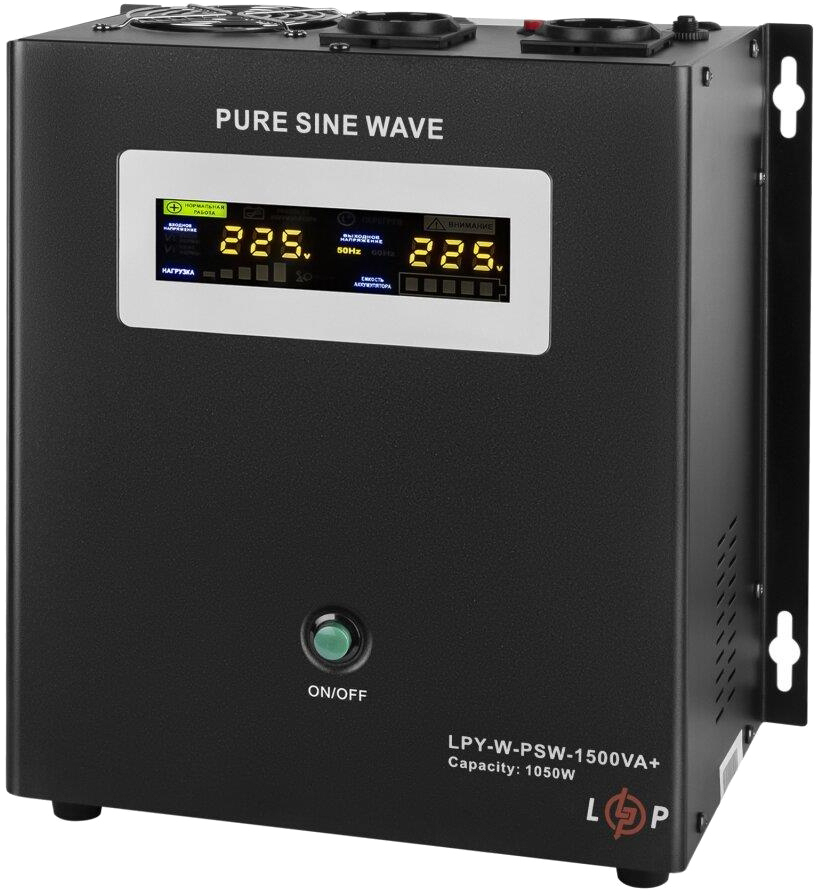 Джерело безперебійного живлення LogicPower UPS 24V LPY-W-PSW-1500VA+(1050Вт) 10A/15A (4145) ціна 8596.00 грн - фотографія 2