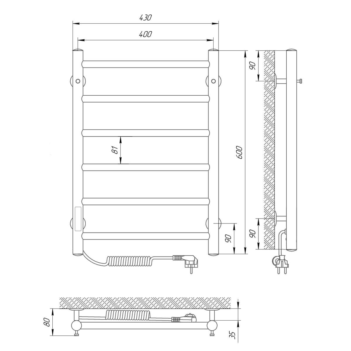 Полотенцесушитель Eraflyme EF mini 6L характеристики - фотография 7