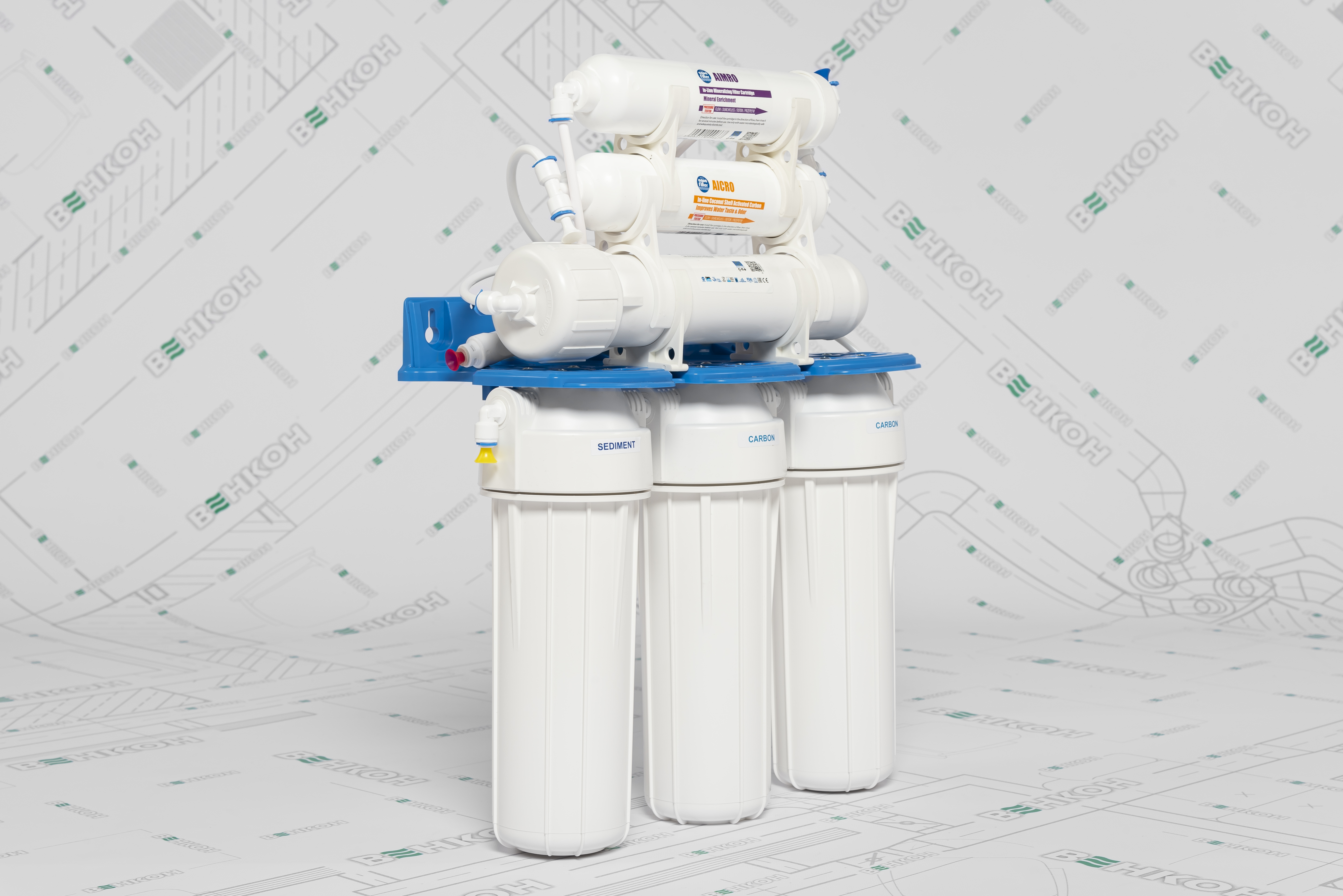 Фильтр для воды Aquafilter RX-RO6-75 (RX65155516) обзор - фото 8