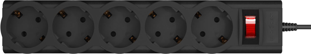 Мережевий фільтр LogicPower LP-X5 PREMIUM, 2 m Black (9583) ціна 325 грн - фотографія 2