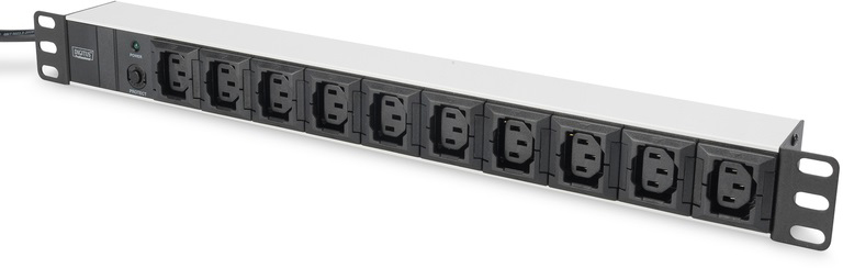 Блок розеток Digitus 1U, 10xC13, 10A, 250V, C14 в інтернет-магазині, головне фото