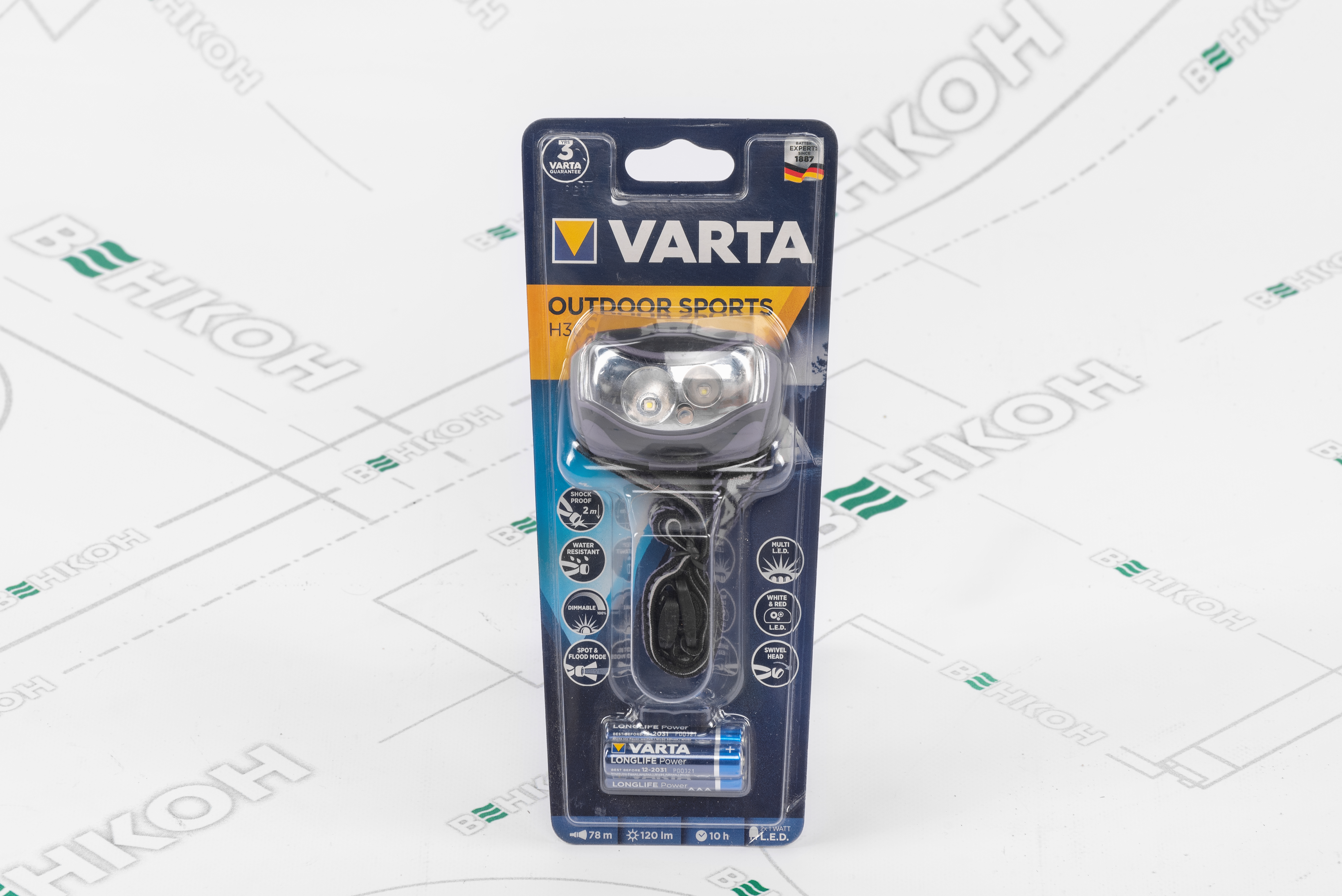 Налобный фонарик Varta Led Outdoor Sports Head Light цена 1123.20 грн - фотография 2