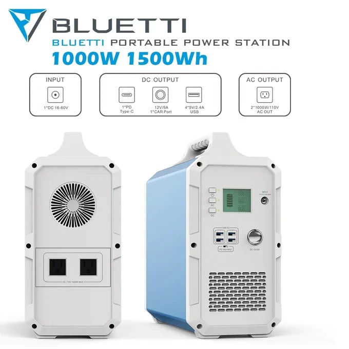Портативна зарядна станція Bluetti PowerOak EB150 Blue зовнішній вигляд - фото 9