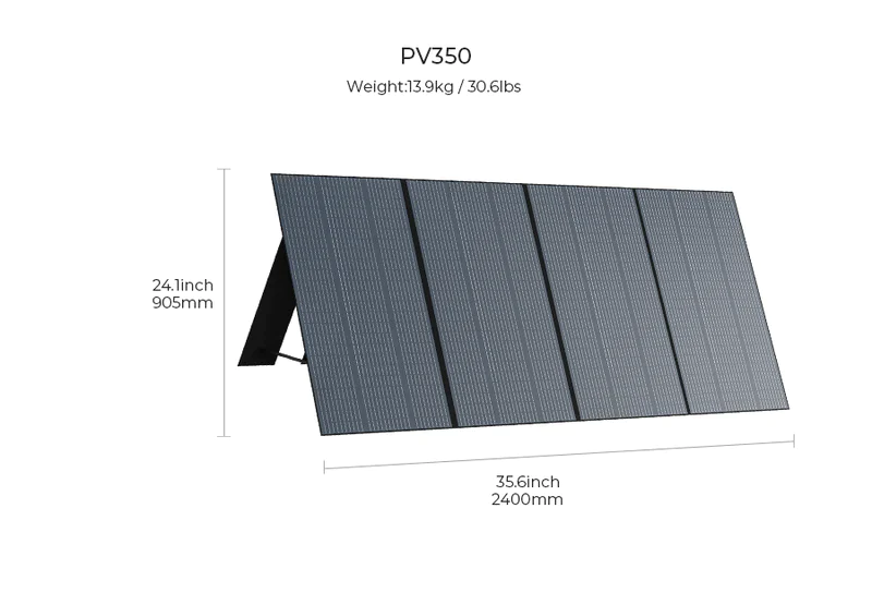 Bluetti PV350 Solar Panel Габаритні розміри