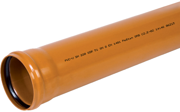 Труба каналізаційна помаранчева Pestan SDR 51 SN2 Ø160x500 мм (10410442)