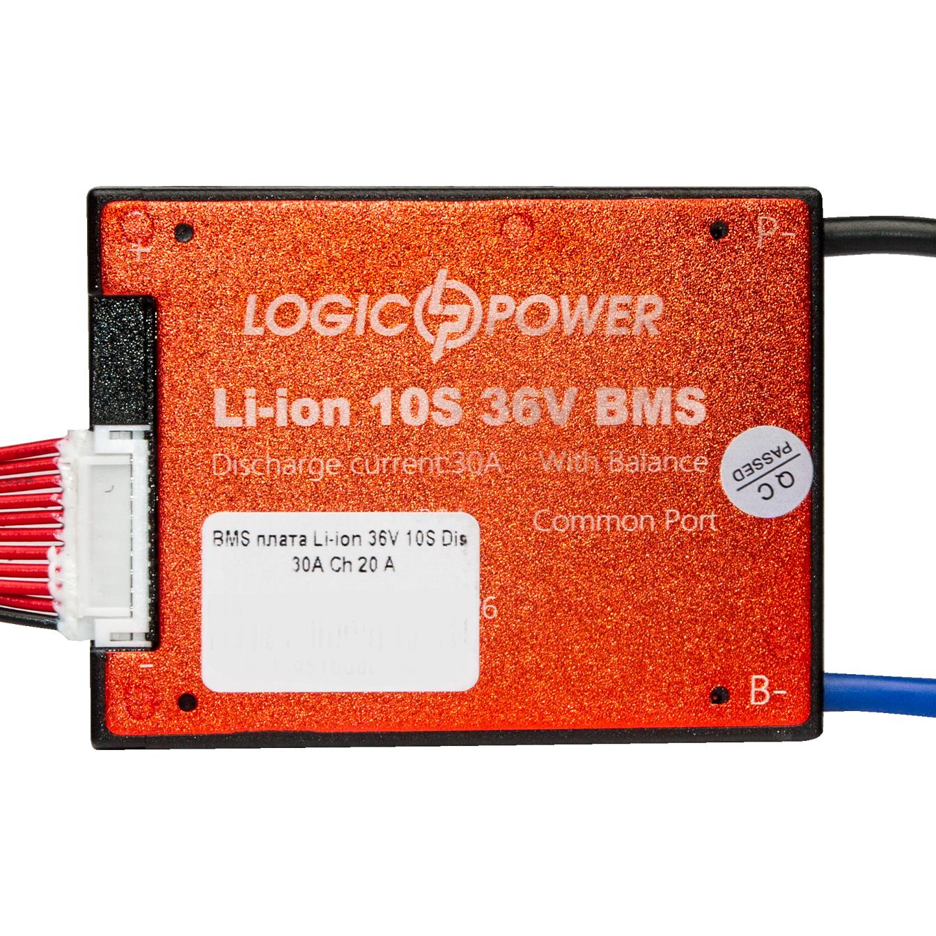 BMS плата LogicPower Li-ion 36V 10S 30А симетрія (9510)