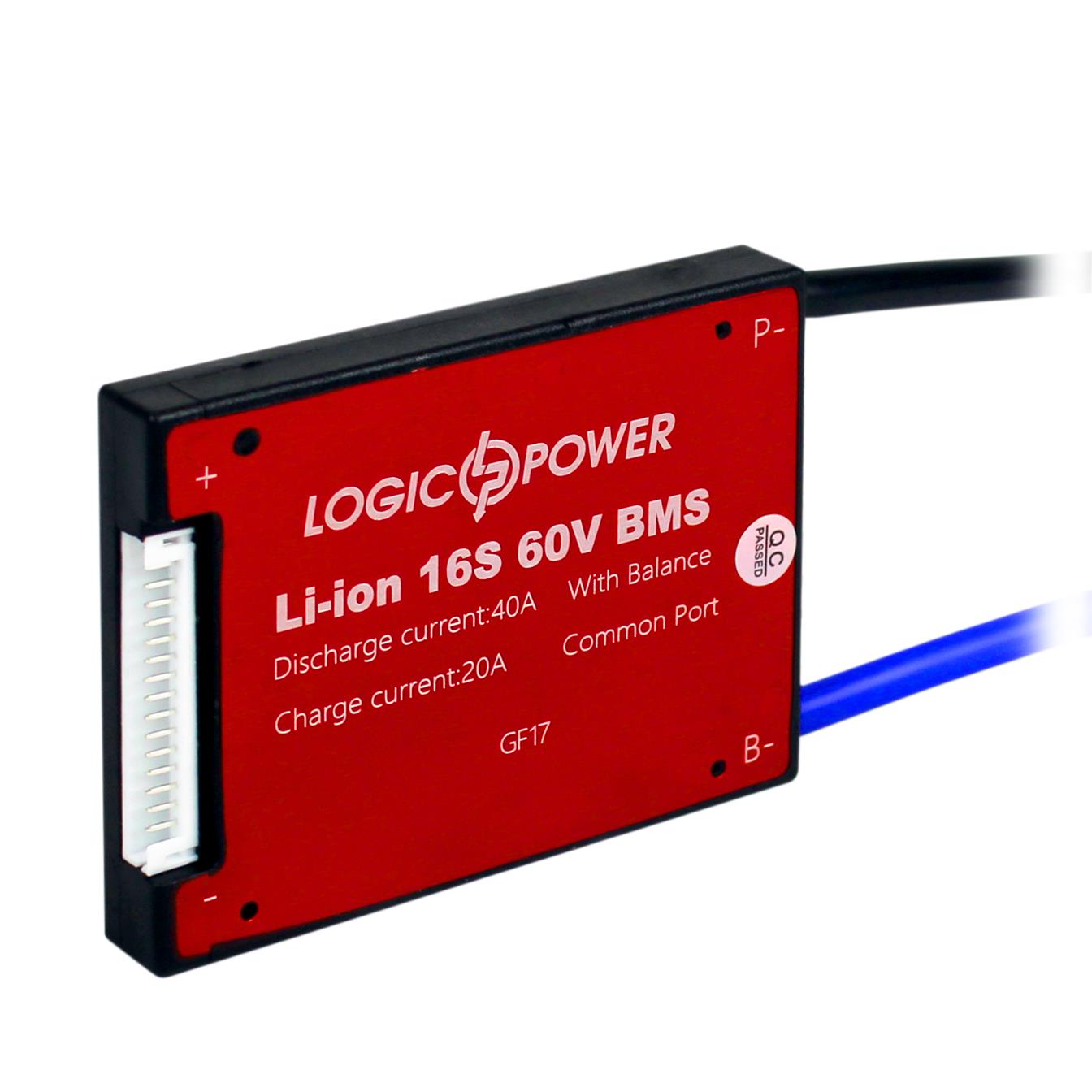 BMS плата LogicPower Li-ion 60V 16S Dis 40A Ch 20A (14926) ціна 1470 грн - фотографія 2