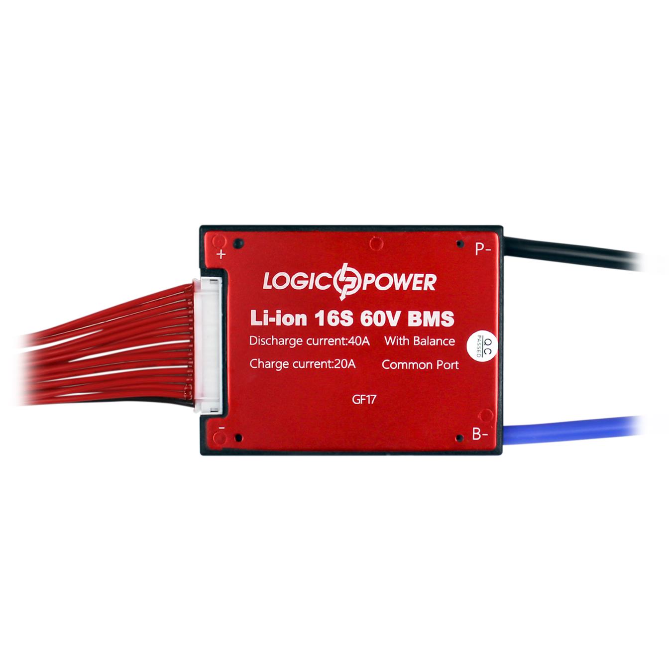 BMS плата LogicPower Li-ion 60V 16S Dis 40A Ch 20A (14926)