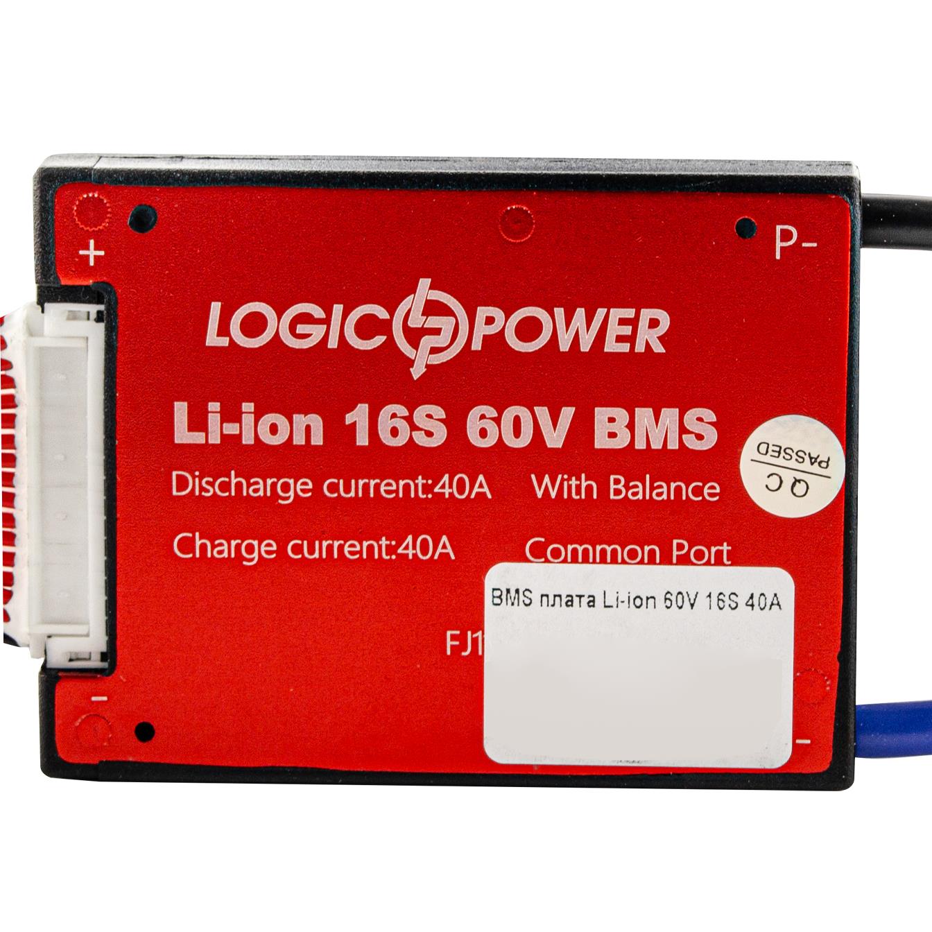 BMS плата LogicPower Li-ion 60V 16S 40A (12244)