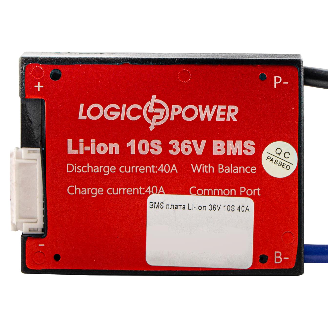 BMS плата LogicPower Li-ion 36V 10S 40A (12243)