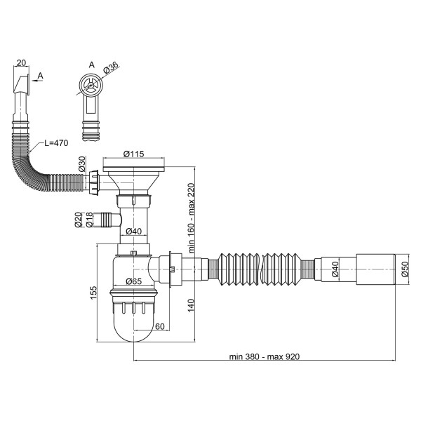 Lidz (GRA) 47 01 003 01 Габаритные размеры